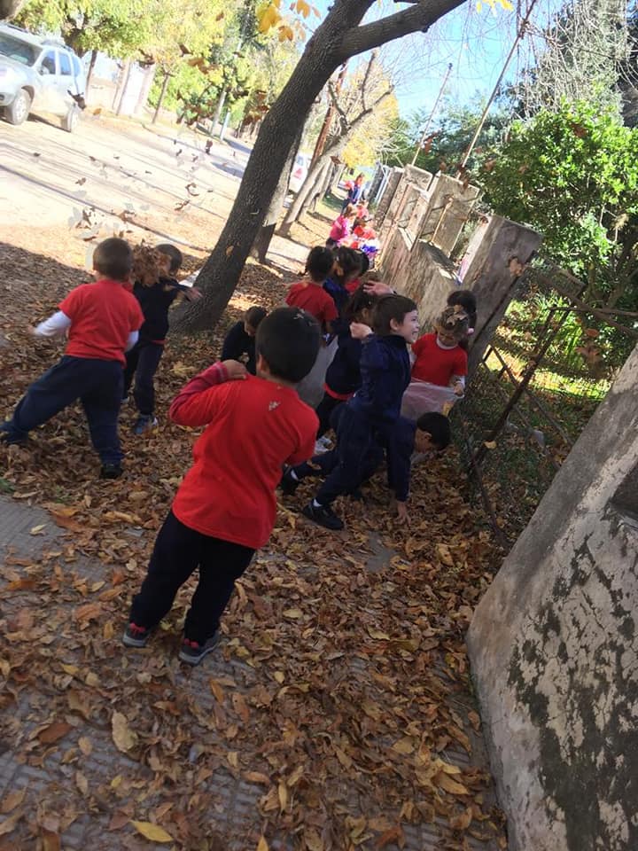 Estudiantes explorando el entorno durante una salida educativa